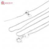 5PCS 1MM 1.2MM 18K Copper Chorker Necklace Chains