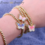 Enamel Butterfly Bracelet Copper Chain Bracelet for Women