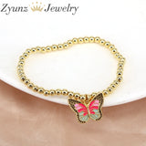 Enamel Butterfly Bracelet Copper Chain Bracelet for Women