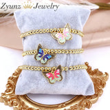 Enamel Butterfly Bracelet Copper Chain Bracelet for Women