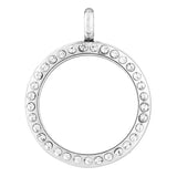 5PCS 25mm Round Rhinestone Glass Floating Locket Charms DIY Making Jewelry