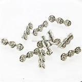 5PCS 3Hole Rose Shaped DIY Loose Finding Accessories Jewelry Making Copper