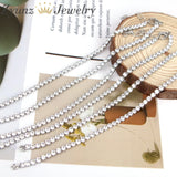 5PCS 3mm Crystal Zircon Tennis Necklace Choker Chain Jewelry Making