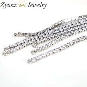 5PCS 3mm Crystal Zircon Tennis Necklace Choker Chain Jewelry Making