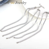 5PCS 3mm Crystal Zircon Tennis Necklace Choker Chain Jewelry Making