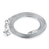 5PCS 40-75CM 925 Sterling Silver 1MM Snake Chain Necklace Jewelry