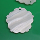 5PCS 43mm Flower Shape Shell Mother of Pearl Top Hole for Jewelry Making