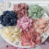 5PCS Chiffon Flowers Headwear Dress Clothes Decoration DIY Hair Accessories