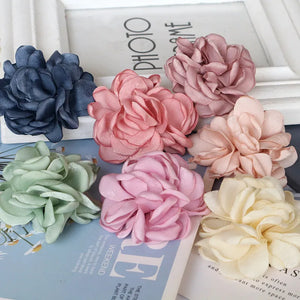 5PCS Chiffon Flowers Headwear Dress Clothes Decoration DIY Hair Accessories