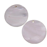 5PCS 60mm Round Disc Mother of Pearl Shell Pendant Charms Crafts