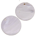 5PCS 60mm Round Disc Mother of Pearl Shell Pendant Charms Crafts