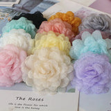 5PCS 7.5CM Chiffon Flowers DIY Fabric Corsage