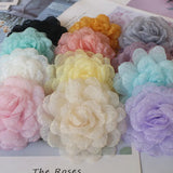 5PCS 7.5CM Chiffon Flowers DIY Fabric Corsage