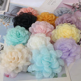 5PCS 7.5CM Chiffon Flowers DIY Fabric Corsage