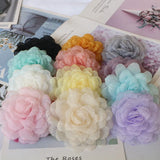 5PCS 7.5CM Chiffon Flowers DIY Fabric Corsage