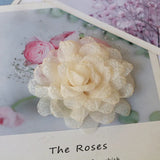 5PCS 7.5CM Chiffon Flowers DIY Fabric Corsage