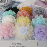 5PCS 7.5CM Chiffon Flowers DIY Fabric Corsage