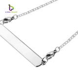 5PCS 8MM Slide Tag Pendant Floating Bar Necklace (Include Stainless Steel Chain)