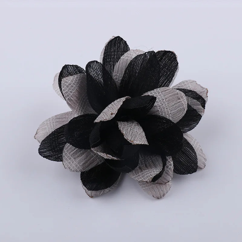5PCS 9.5CM Chiffon Fabric DIY Wedding Dress Flowers