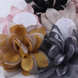 5PCS 9.5CM Chiffon Fabric DIY Wedding Dress Flowers
