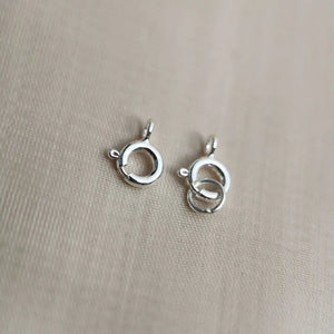 5PCS 925 Sterling Silver Round Clasps Hooks for DIY Jewelry Making
