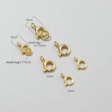 5PCS 925 Sterling Silver Round Clasps Hooks for DIY Jewelry Making