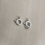 5PCS 925 Sterling Silver Round Clasps Hooks for DIY Jewelry Making