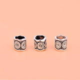 5PCS 925 Sterling Silver Retro Beads Thai Silver DIY Beaded Material Accessories