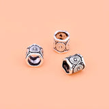5PCS 925 Sterling Silver Retro Beads Thai Silver DIY Beaded Material Accessories