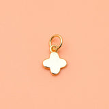 5PCS 925 Sterling Silver Gold-Plated Lucky Grass Pendant DIY Beading Material