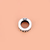5PCS 925Sterling Thai silver loose flat beads, jewelry materials accessories