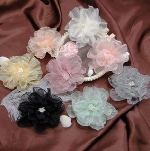 5PCS Chiffon DIY Accessories Fabric Corsage