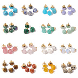 5PCS Multicolor Drop Stone Pendants 9x11MM Natural Tiny Quartz Agates Charms