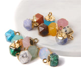 5PCS Multicolor Drop Stone Pendants 9x11MM Natural Tiny Quartz Agates Charms