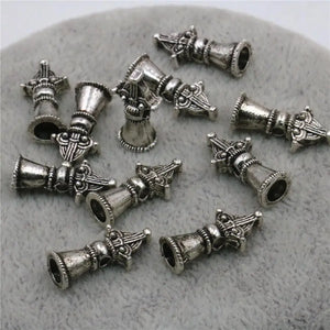5PCS Copper DIY Lucky Beads Bell Tower Crafts 9x18mm