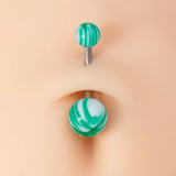 5PCS Acrylic Belly Rings 14G Navel Piercing Bar Belly Button Ring