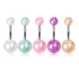 5PCS Acrylic Belly Rings 14G Navel Piercing Bar Belly Button Ring