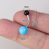 5PCS Acrylic Belly Rings 14G Navel Piercing Bar Belly Button Ring