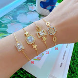 Adjustable Geometric Star Shape Bracelet Ethnic Charm Bangles Jewelry