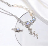 5PCS Alloy Moon Rose Heart Cross Charms DIY Beading Material Necklace Pendant