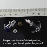 5PCS Anchor Name on Rice Glass Vial Pendant DIY Charms