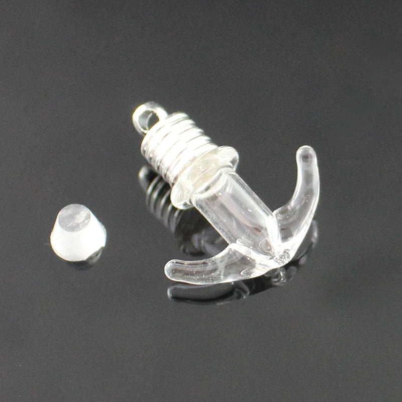 5PCS Anchor Name on Rice Glass Vial Pendant DIY Charms