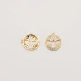 5PCS Antique Hollow Bee Pendant Retro Bracelet Earrings Metal Accessories