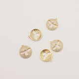5PCS Antique Hollow Bee Pendant Retro Bracelet Earrings Metal Accessories