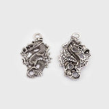5PCS Antique Large Dragon Charms Pendants DIY Necklace Findings 50x35mm