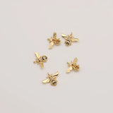 5PCS Bee Charm for Jewelry Making Earring Pendant Bracelet Necklace Accessories