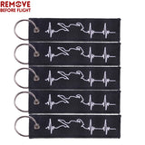 5PCS Biker Heartbeat Keychain Cars Trinket Holder Father's Gift