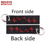 5PCS Biker Heartbeat Keychain Cars Trinket Holder Father's Gift