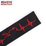 5PCS Biker Heartbeat Keychain Cars Trinket Holder Father's Gift