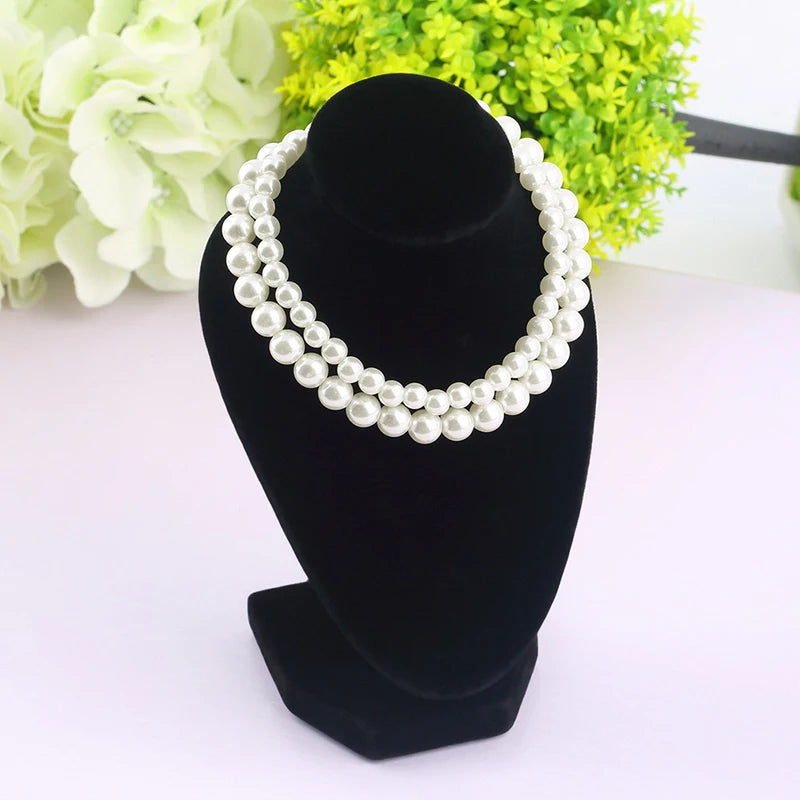 5PCS Mannequin Necklace Display Stand Holder Jewelry Pendant Decor